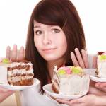 Girl refuse to eat pie.
