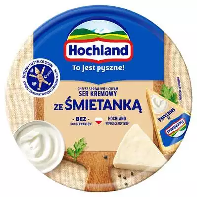 Ser kremowy ze śmietanką Hochland w krążku