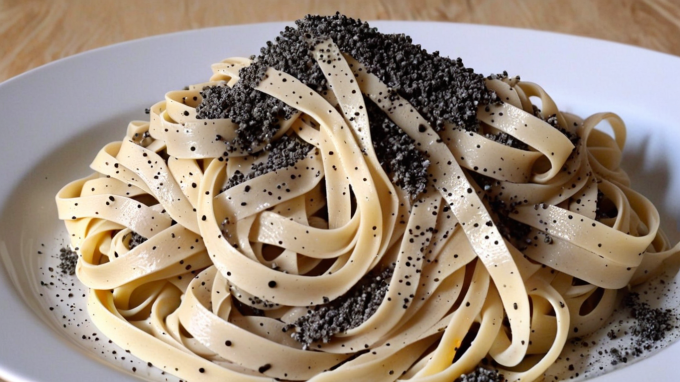 Tagliatelle z makiem